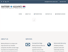 Tablet Screenshot of batteryalliance.com
